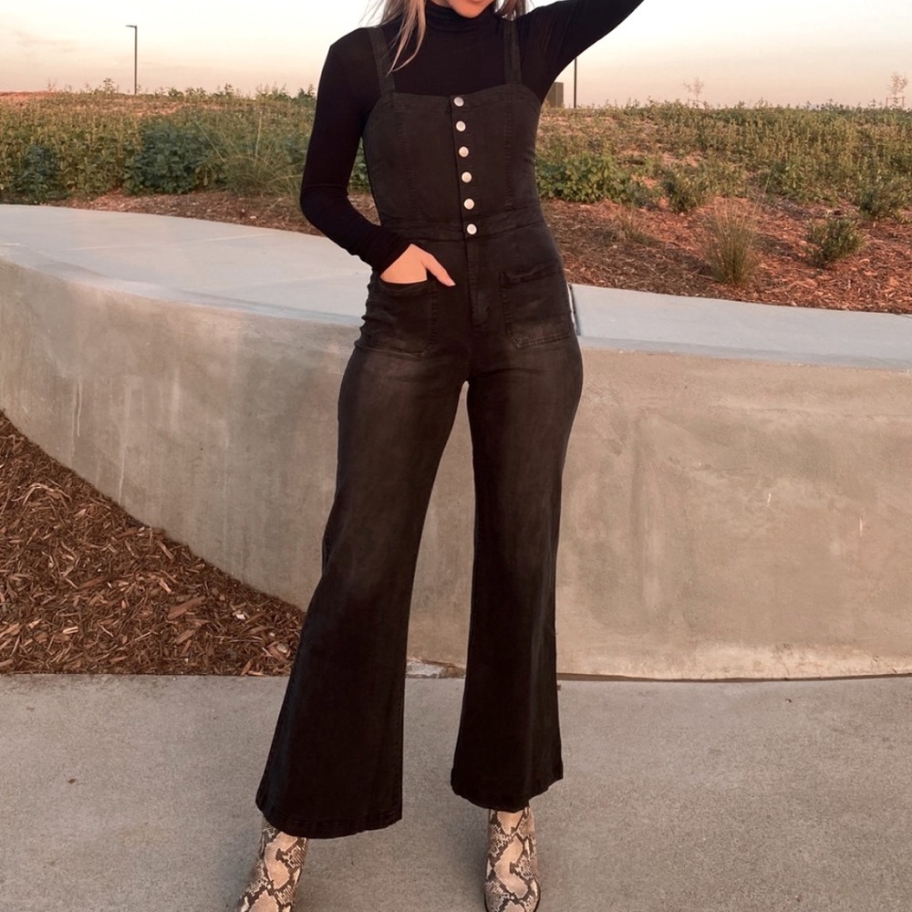 Chaser Wide Leg Jumpsuit in Black